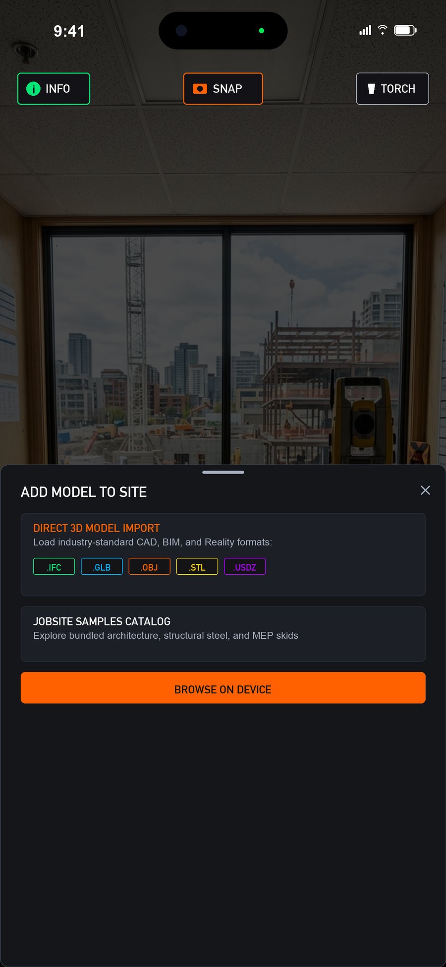 OnsiteBIM Universal 3D Model Engine supporting IFC, GLB, OBJ, STL, and USDZ formats